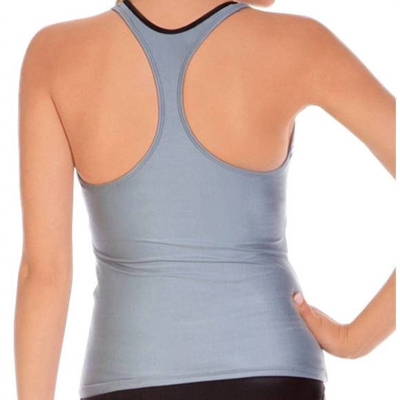NEW ECO SWIM t-back tankini top in grey - Picture 2 of 3